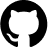 The black and white symbol GitHub logo.